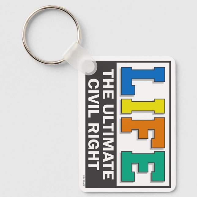 A keychain to promote your pro-life beliefs. nyckelring (Framsida)