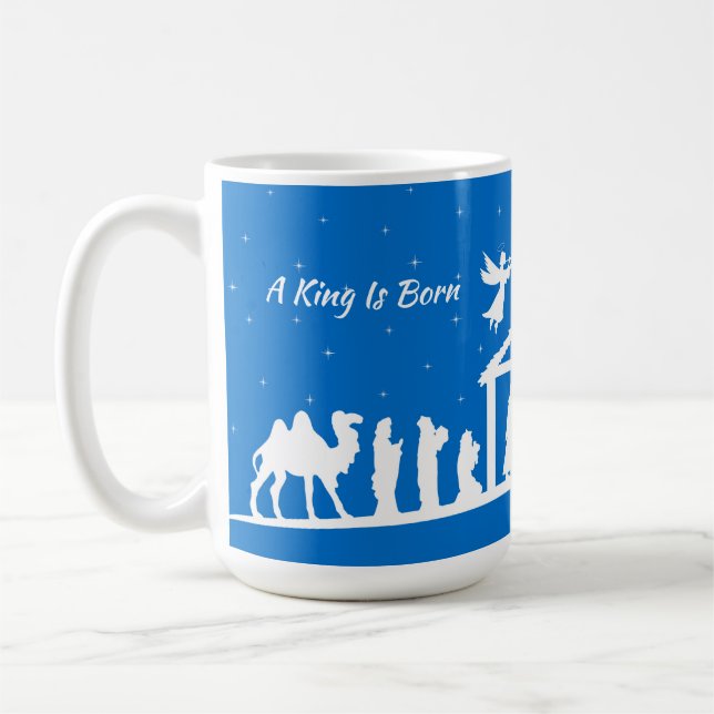 A King Is Born - Nativity Scene Mug  Kaffemugg (Vänster)