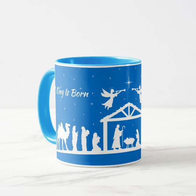 A King Is Born - Nativity Scene Mug  Mugg (Framsida vänster)