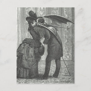 A Kiss Victorian/Gothic Winged Vampire Vykort