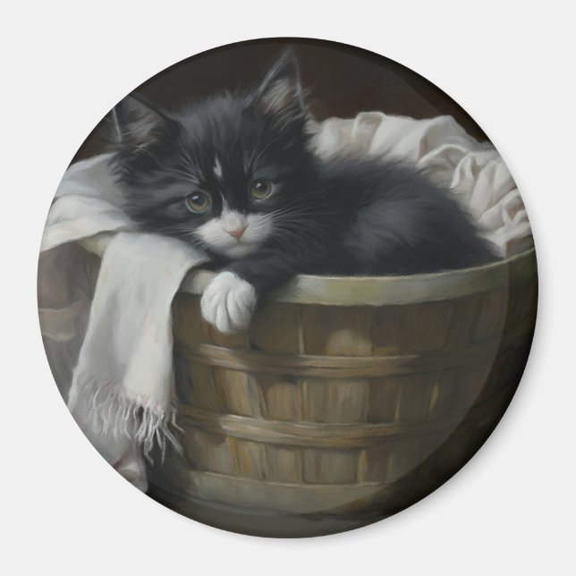 A Kittens Mysiga hörn Magnet (Framsidan)