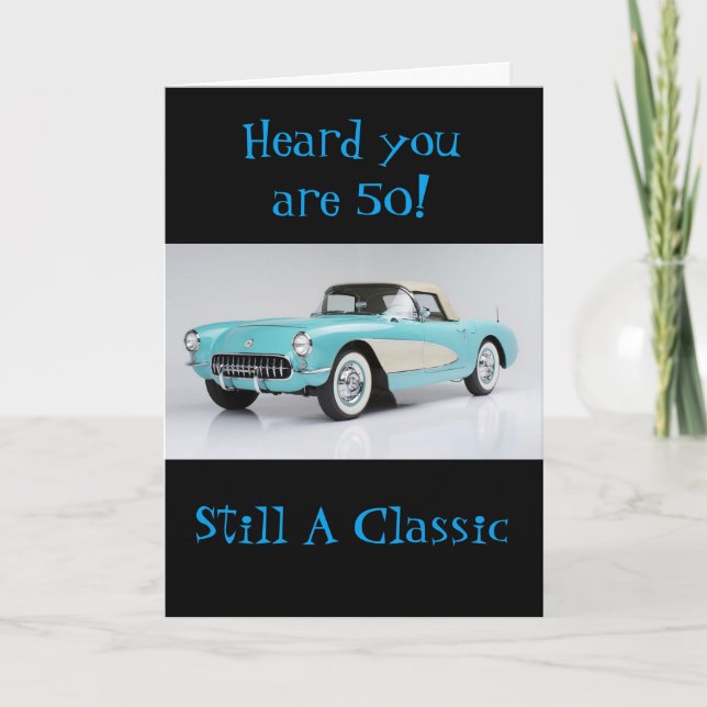 ****A KLASSIKTUR 50*** GRATTIS PÅ FÖDELSEDAGEN KORT (Framsida)