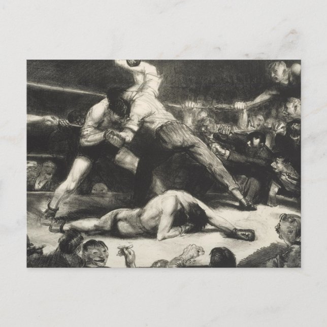 A Knock-Out - George Bellows - 1921 Vykort (Framsida)