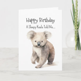 A Koala Bear Personality Birthday Roligt Animal Kort