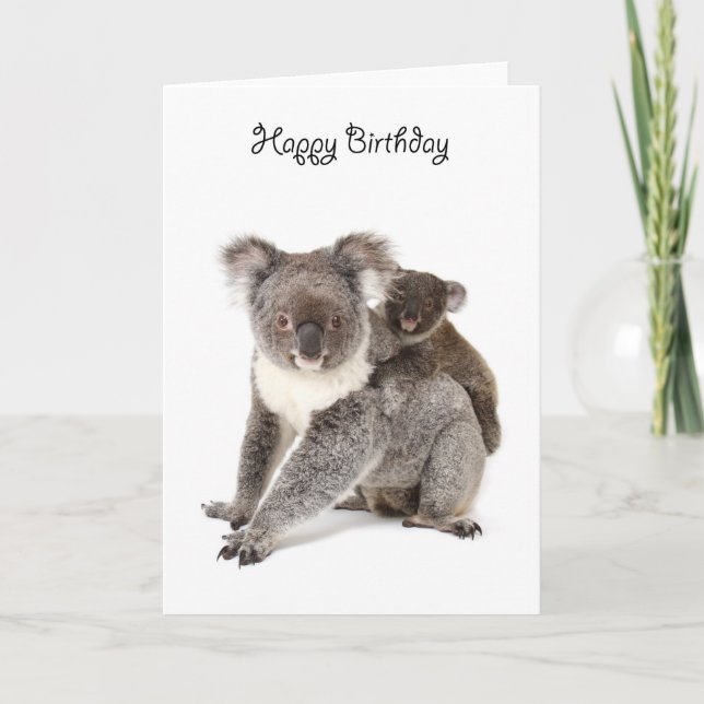 A koala grattis på födelsedagen kort (Framsida)