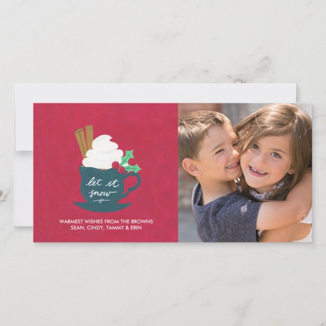 A Kopp av Låt det snöa fotokort Julkort (Framsida)