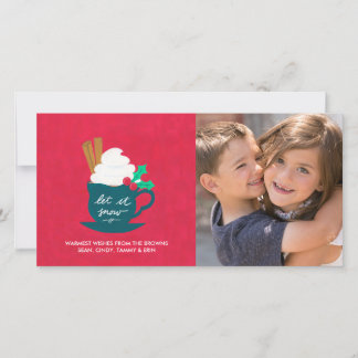 A Kopp av Låt det snöa fotokort Julkort