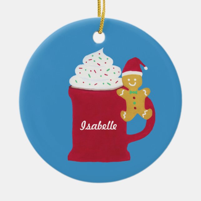 A KOPP i GOD JUL Julgransprydnad Keramik (Framsidan)