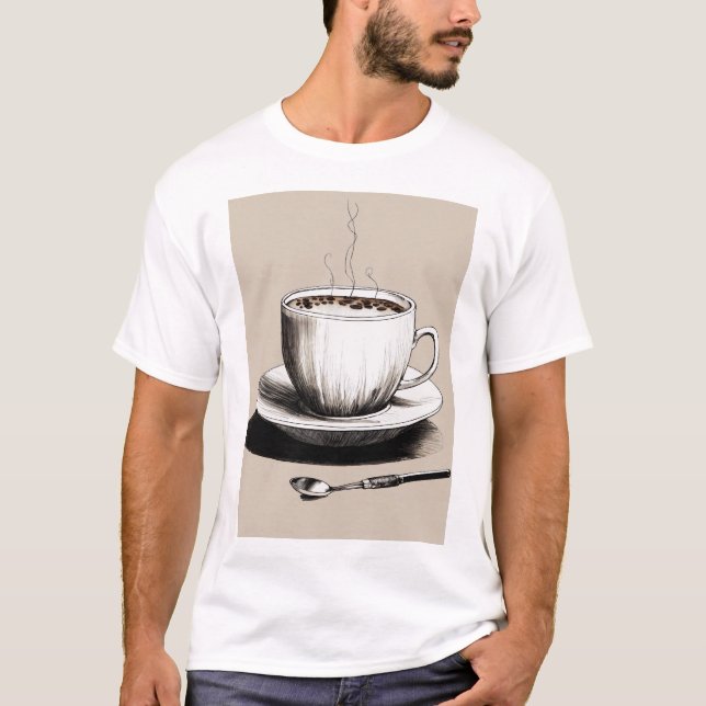 A kopp i kaffe t shirt (Framsida)