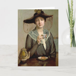 A Kopp i Tea Lilla Cabot Perry Kort