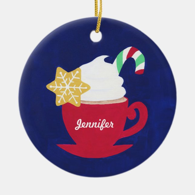 A Kopp i Tis Season Julgransprydnad Keramik (Framsidan)