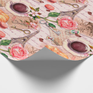 A kopp te och gamla brev vintage Fransk stil Presentpapper