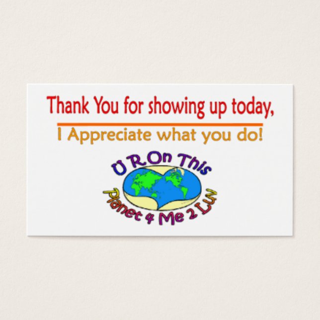 A-kort 1 visitkort (Framsidan)