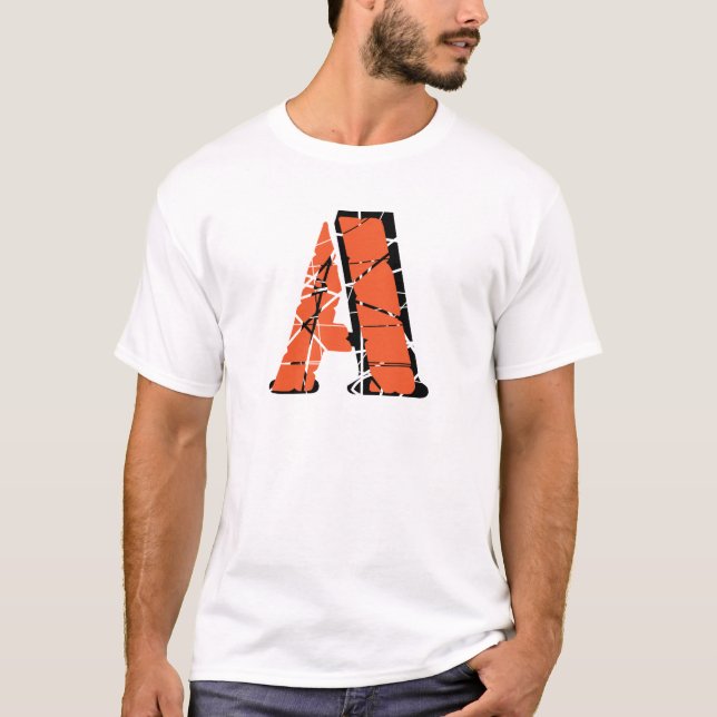 "A" Krackat stencil Tee (Framsida)
