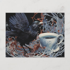 A Kråka och kaffe Vykort