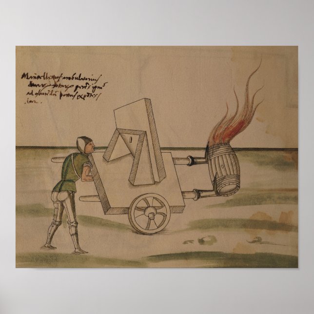 A Krig Maskin, illustration från De Machinis Poster (Framsidan)