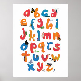 A Kryp Collection Alphabet Children Wall Art Poster