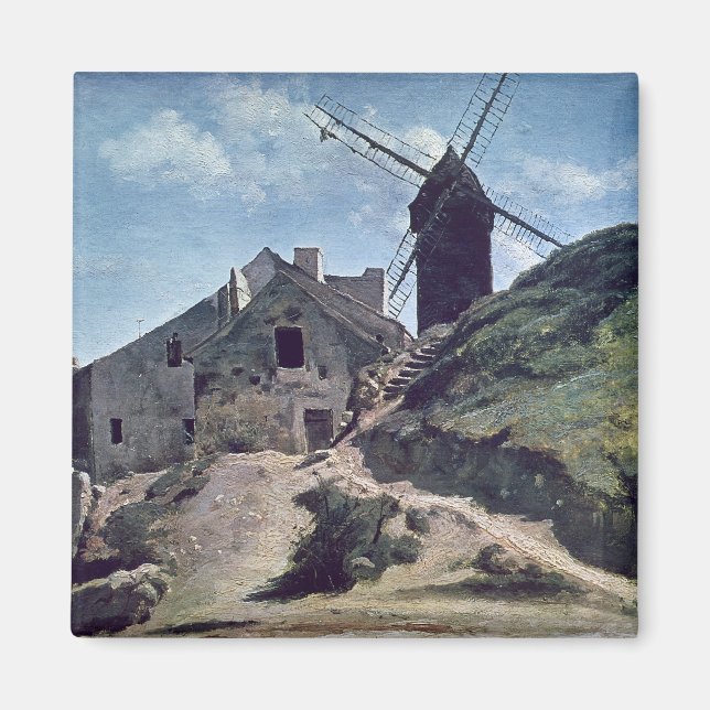 A Kvarn i Montmartre, 1840-45 Magnet (Framsidan)
