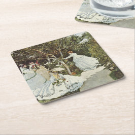 A Kvarn vid Zaandam Claude Monet Underlägg Papper Kvadrat