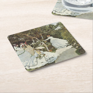 A Kvarn vid Zaandam Claude Monet Underlägg Papper Kvadrat