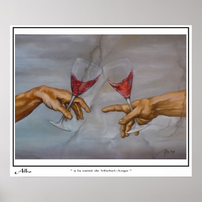 "a la santé de Michel Ange" poster (Framsidan)