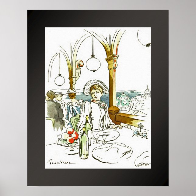 A la Tour Eiffel ~ Eiffel Torn ~ Pierre Vidal Poster (Framsidan)