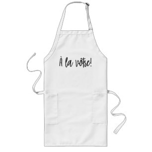 À la vôtre (Cheers) Fransk Chef's Apron Långt Förkläde