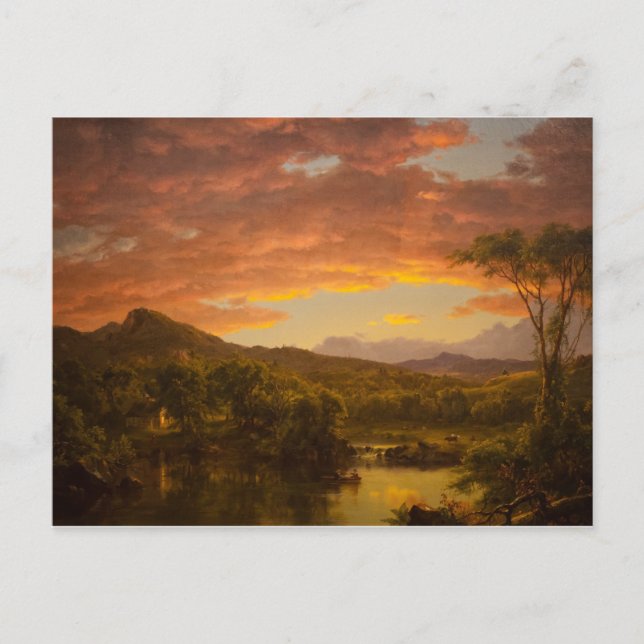 A Land hem av Frederic Edwin Church Vykort (Framsida)