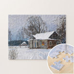 A Land House i Dusk på Winter Pussel<br><div class="desc">Ett hus i Land i Dusk på vintern är en målning av Stanislav Yulianovich Zhukovsky. Anpassa den med dina egna detaljer. Bakgrund/bild kan ändras eller tas bort. Om du vill göra ytterligare anpassningar klickar du på länken "Anpassa" och användor verktyg som är utformat för att ändra mallen.</div>