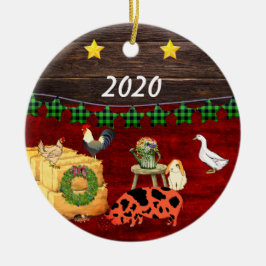 A Land jul KuneKune Gris Julgransprydnad Keramik