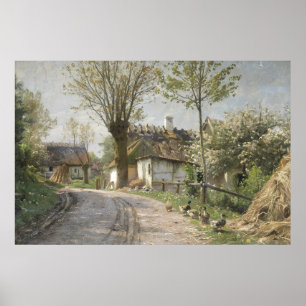 A Land Lane in Jyllinge Vintage Poster