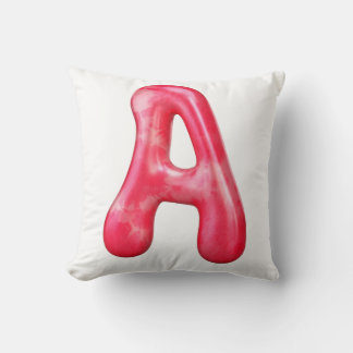 A Latter Print Throw Pillow 16" x 16" Kudde