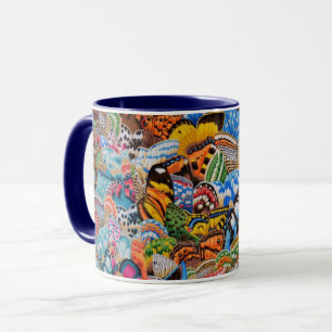 A Lättskrämt Philip Jacobs Fabric Butterfly Ving Mugg
