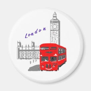 A leende London Buss Magnet