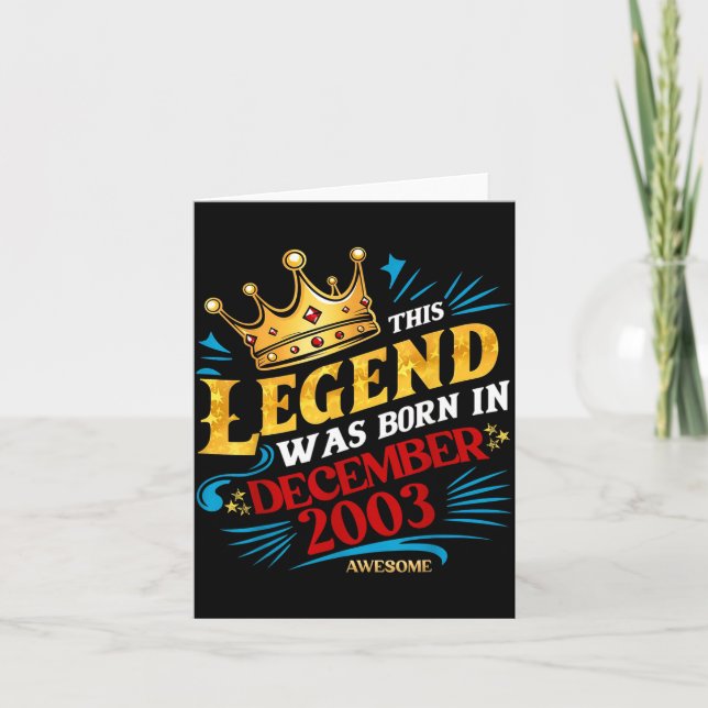 A Legend Was Born In December 2003 Awesome Man Boy Kort (Framsida)