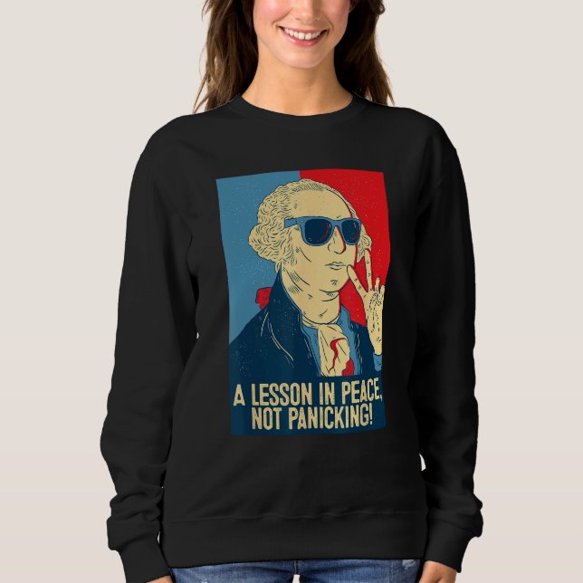 A lesson in peace, not panicking, funny back to sc t shirt (Framsida)