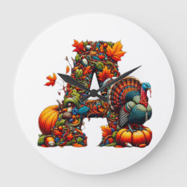 A letter A in Thanksgiving style Stor Klocka