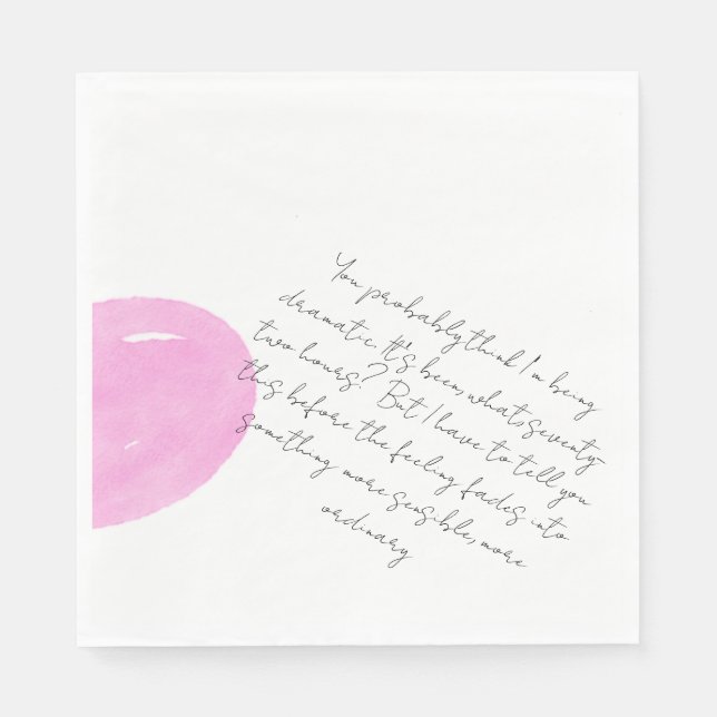 A Letter Few Days After a First Date Pappersservett (Framsidan)