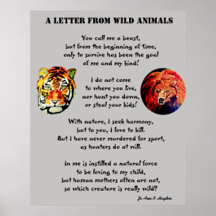 A LETTER FROM WILD ANIMALS poster