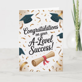 A-Level-framgång Grattis-kort Examen Kort