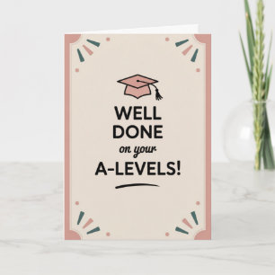 A-Level framgångs Gratulationskort Examen Kort