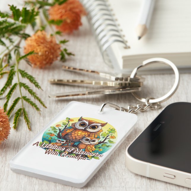 A lifetime of Memories with Grandpa Nyckelring (Högra Framsidan)