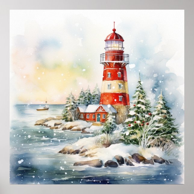 A Lighthouse in Winter Poster (Framsidan)
