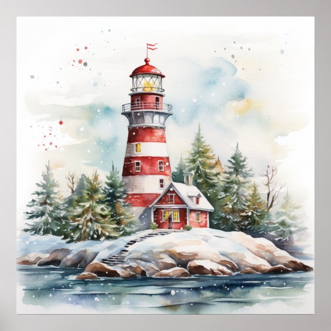 A Lighthouse in Winter Poster (Framsidan)