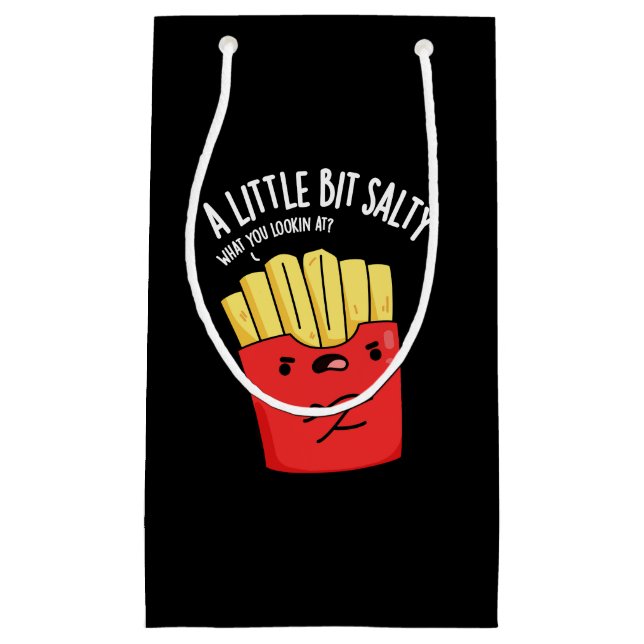 A Lil Bit Salty Funny Fries Pun Mörk BG (Framsidan)