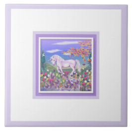 A Lila Paradise Ceramic Tile Kakelplatta