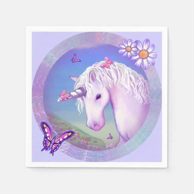 A Lila Paradise Napkins Pappersservett (Framsidan)