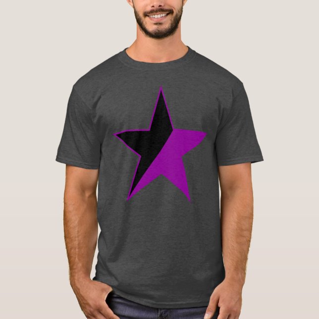 A Lila Star of Anarcha-Feminism v2 T Shirt (Framsida)