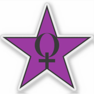 A Lila Star of Anarcha-Feminism v3 Klistermärken