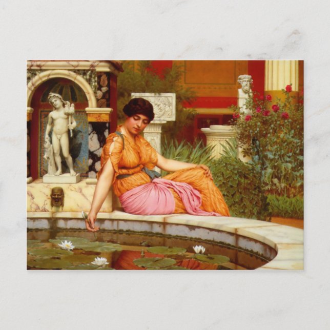 A Lily Pond - John William Godward Vykort (Framsida)